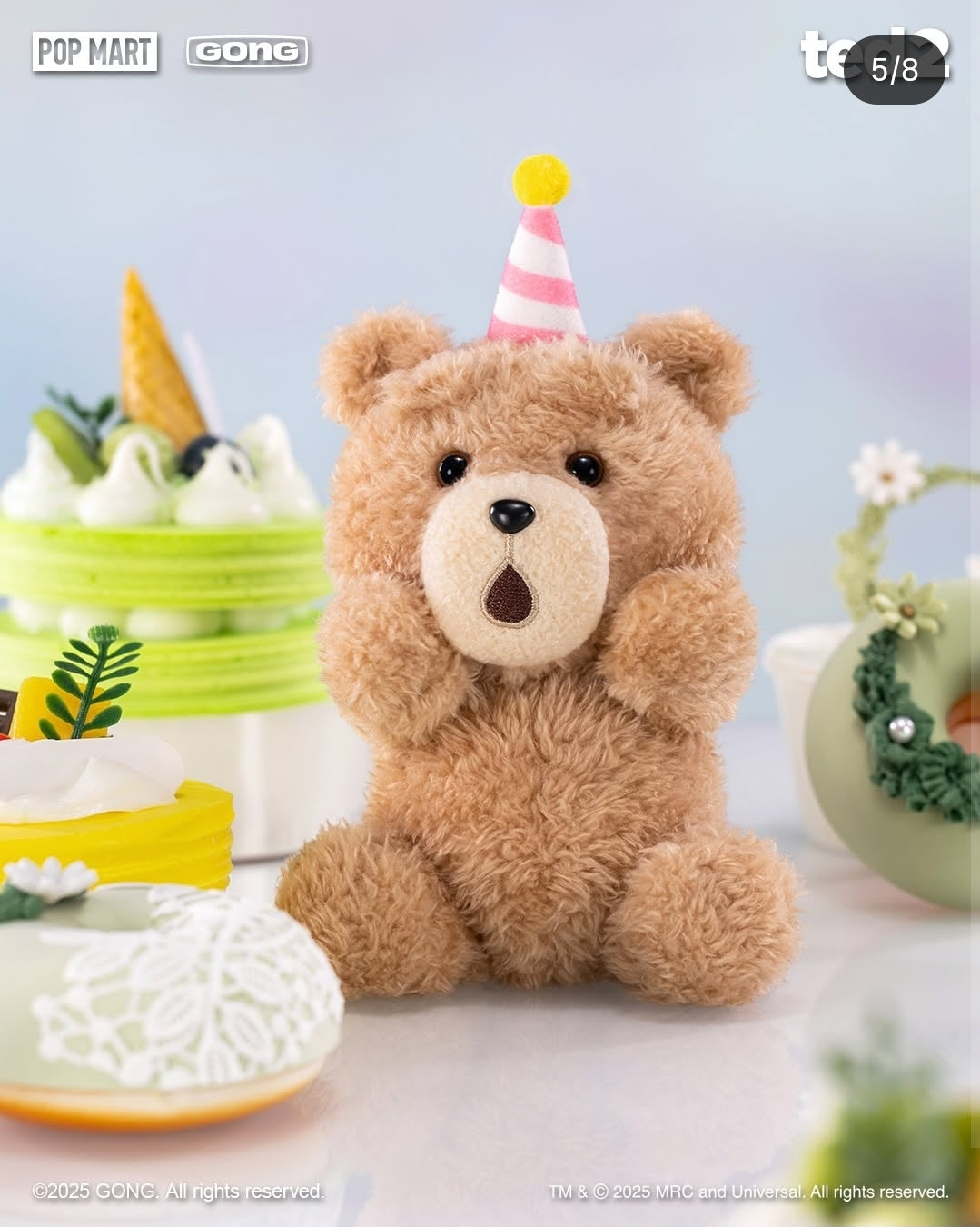 POP MART-TED 2 Action Plush Pendant- AUTHENTIC