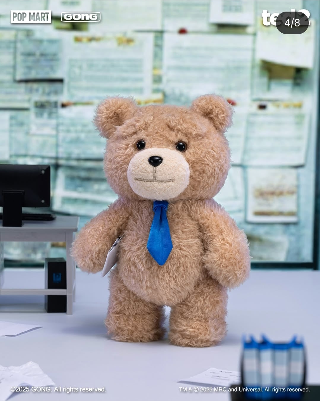 POP MART-TED 2 Action Plush Pendant- AUTHENTIC