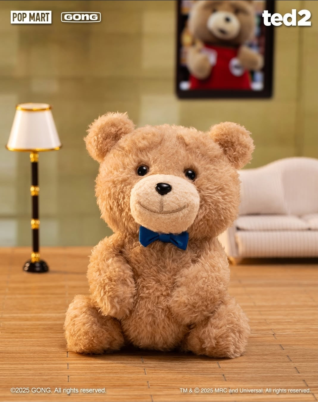 POP MART-TED 2 Action Plush Pendant- AUTHENTIC