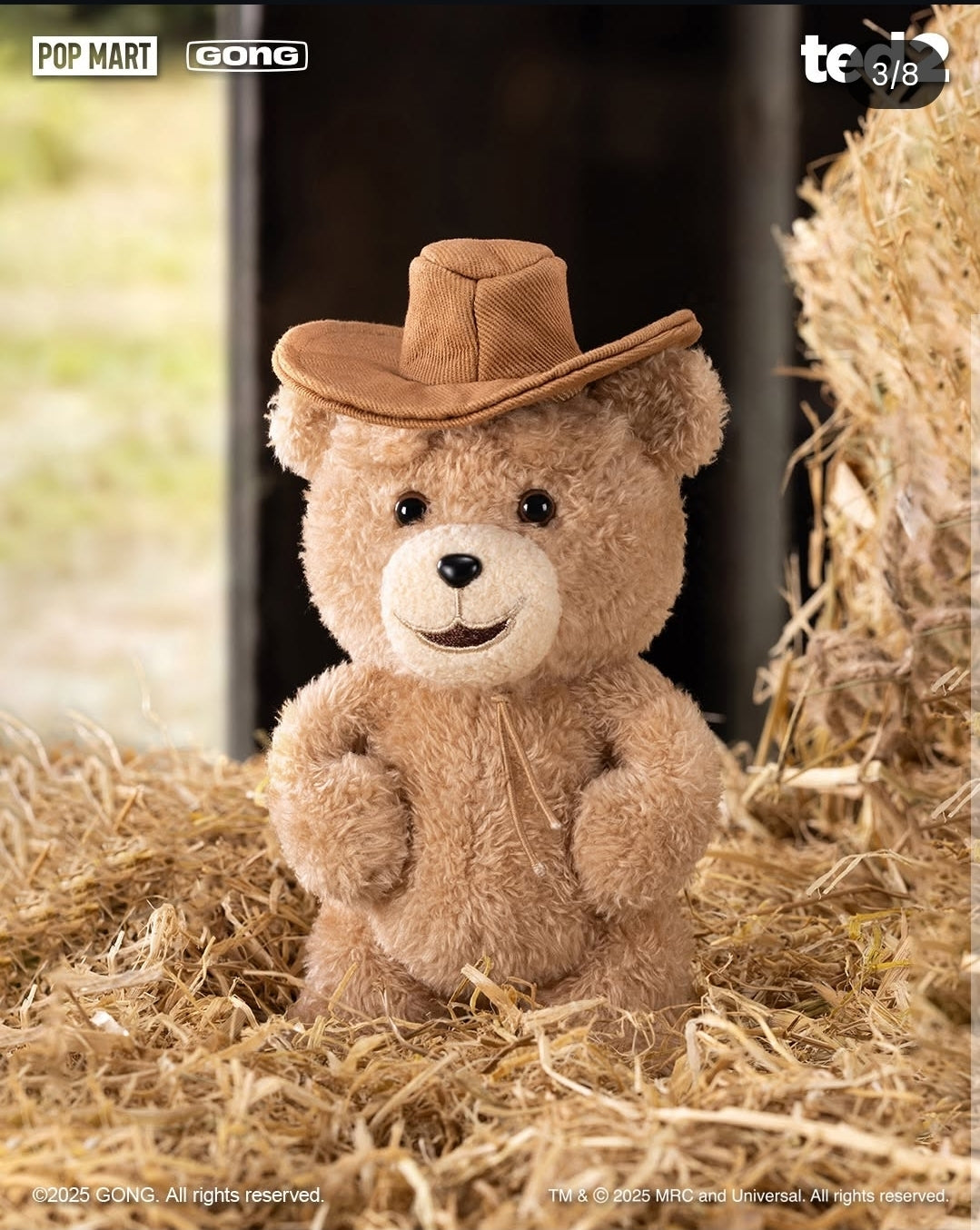 POP MART-TED 2 Action Plush Pendant- AUTHENTIC