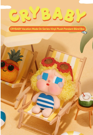 Crybaby – Vacation Mode On Series – Vinyl Plush Pendant | AUTHENTIC • SEALED • VERIFIED