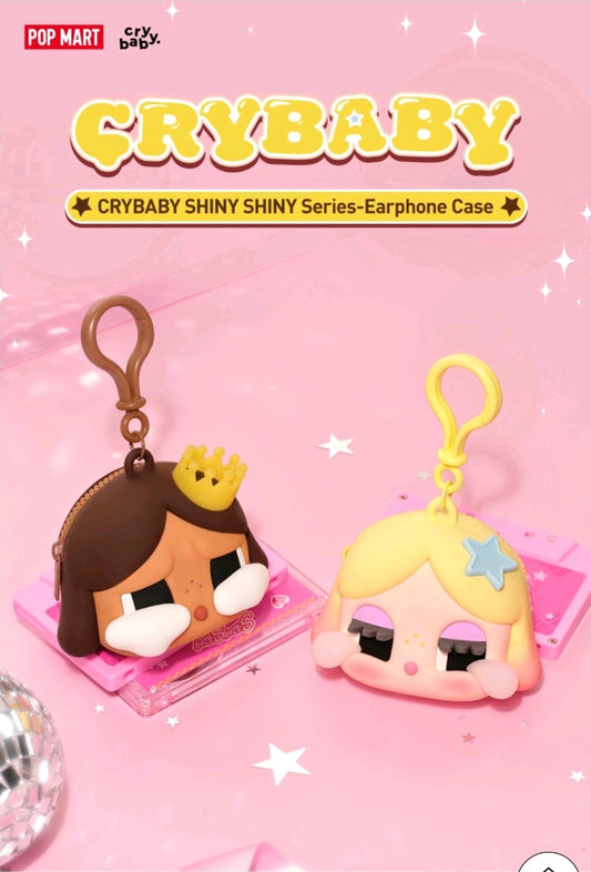 POPMART- CRYBABY SHINY SHINY Series-Earphone CASE- AUTHENTIC