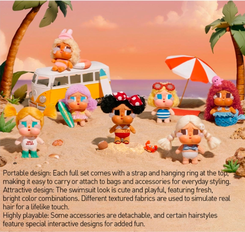 Crybaby – Vacation Mode On Series – Vinyl Plush Pendant | AUTHENTIC • SEALED • VERIFIED