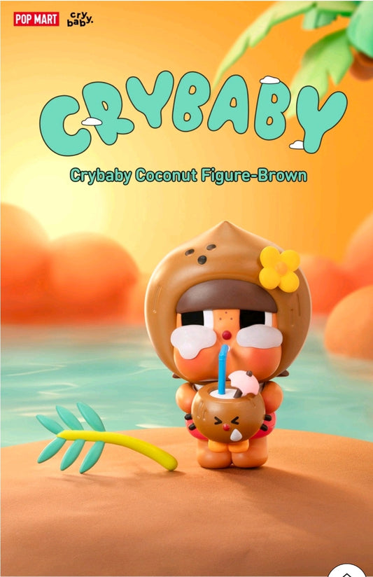 POPMART-CRYBABY-Coconut Figure- BROWN- AUTHENTIC