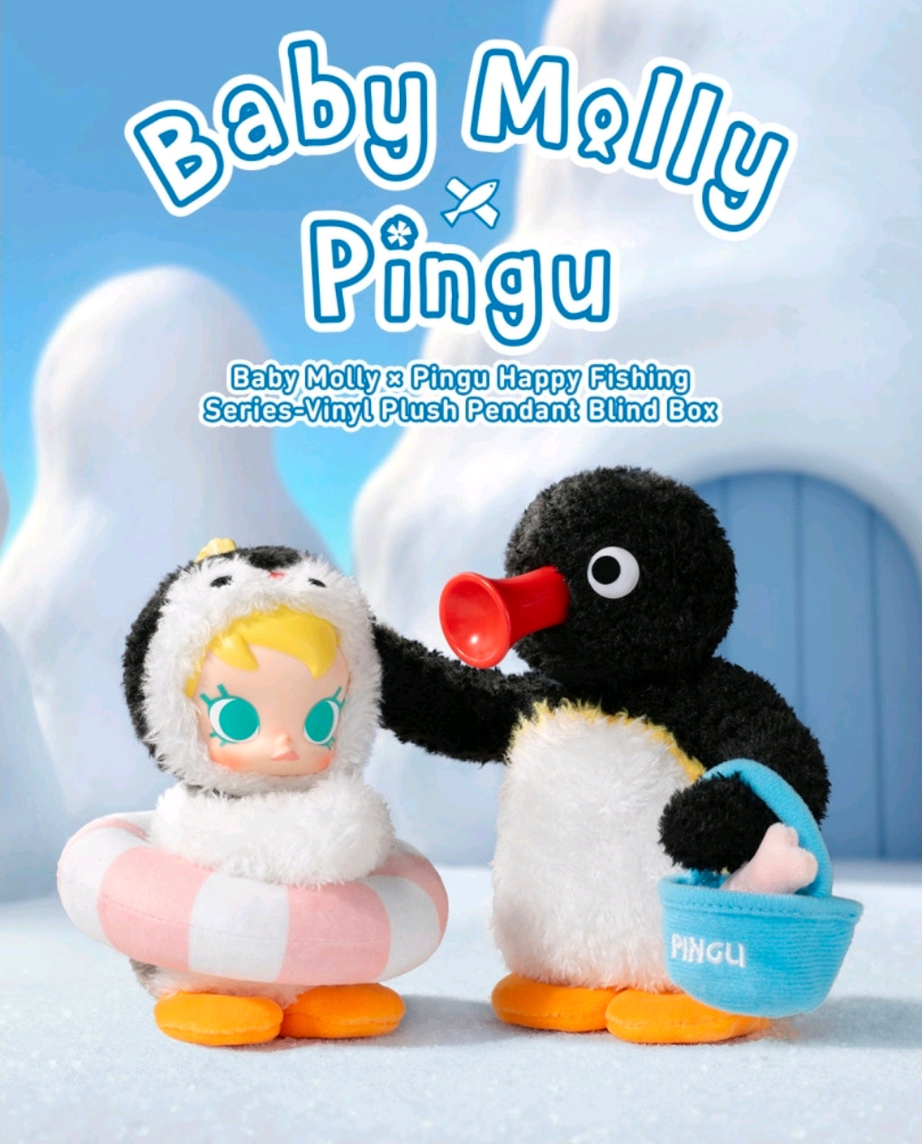 Baby Molly x Pingu - Vinyl Face Pendants- Authentic• Sealed•Verified